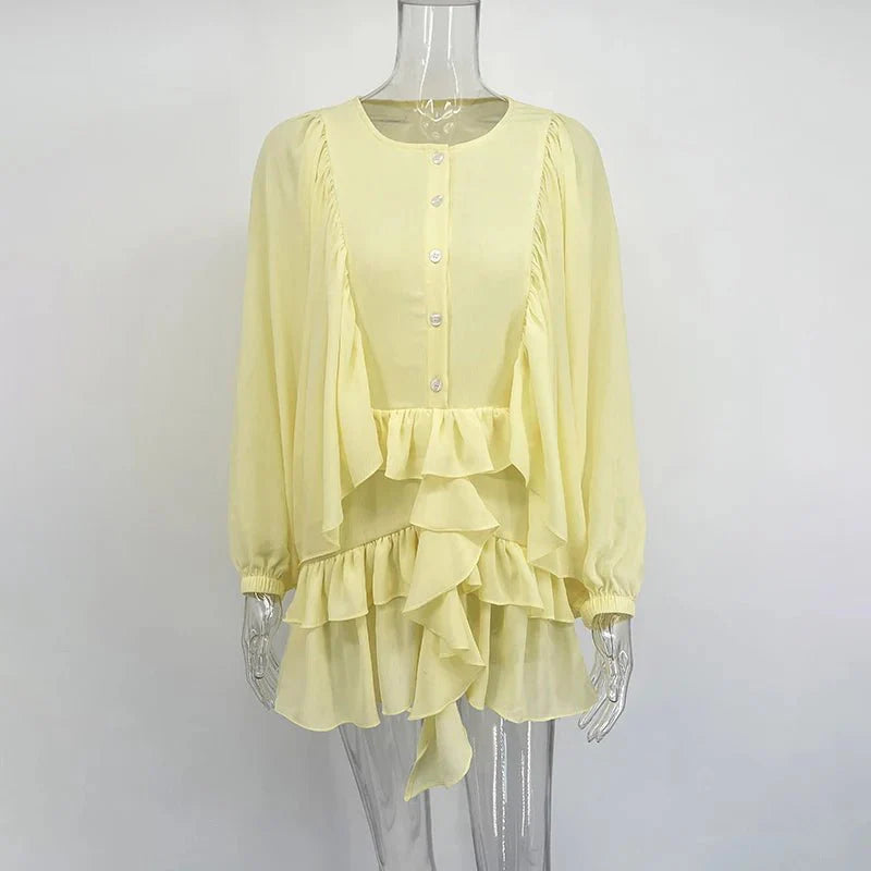 Stylish Ruffled Mini Dress