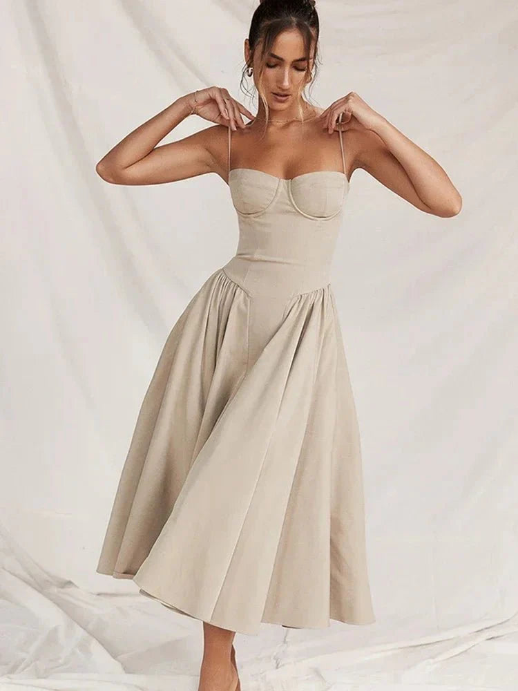 Summer Elegant Midi A-Line Lovely Dress