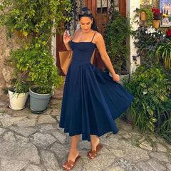 Summer Elegant Midi A-Line Lovely Dress