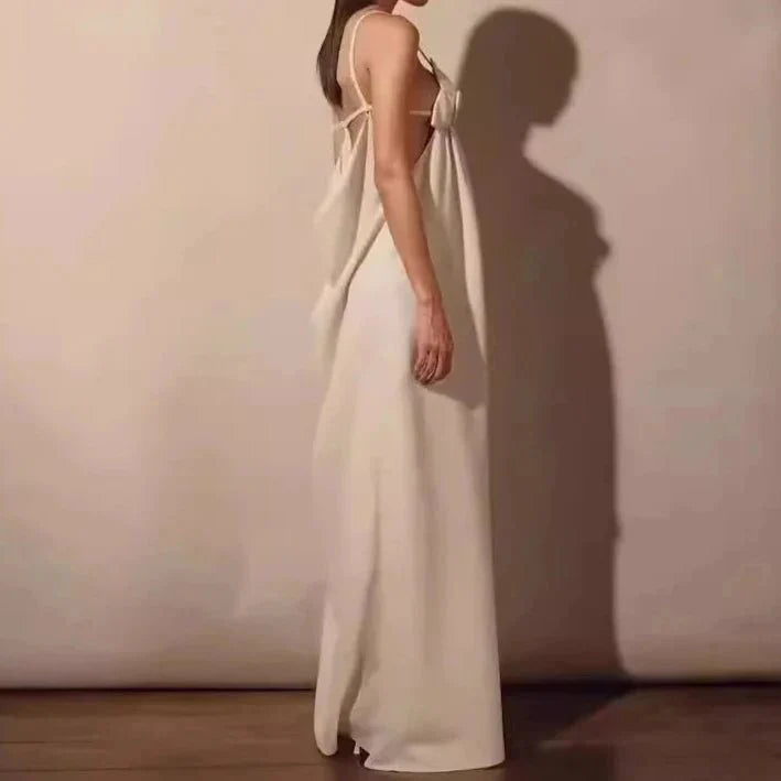 Summer Maxi Dress Backless Design