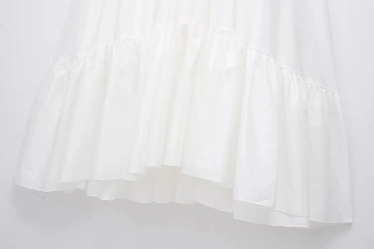 Tiered High-Waist A-line Dress