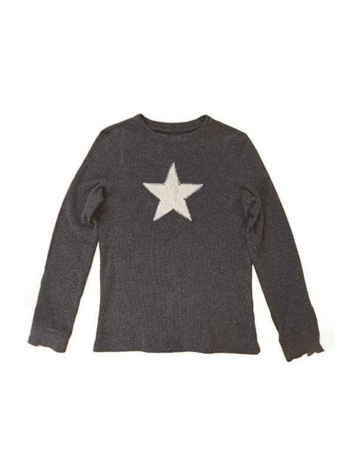 Pydshop Vintage Star Long Sleeve Knit Top