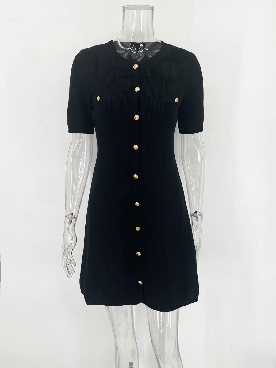 White Knit Mini Dress