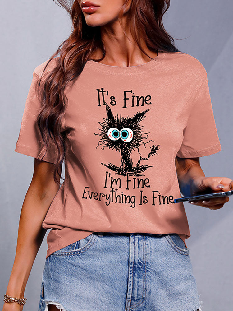 Alles ist gut Katzen-T-Shirt