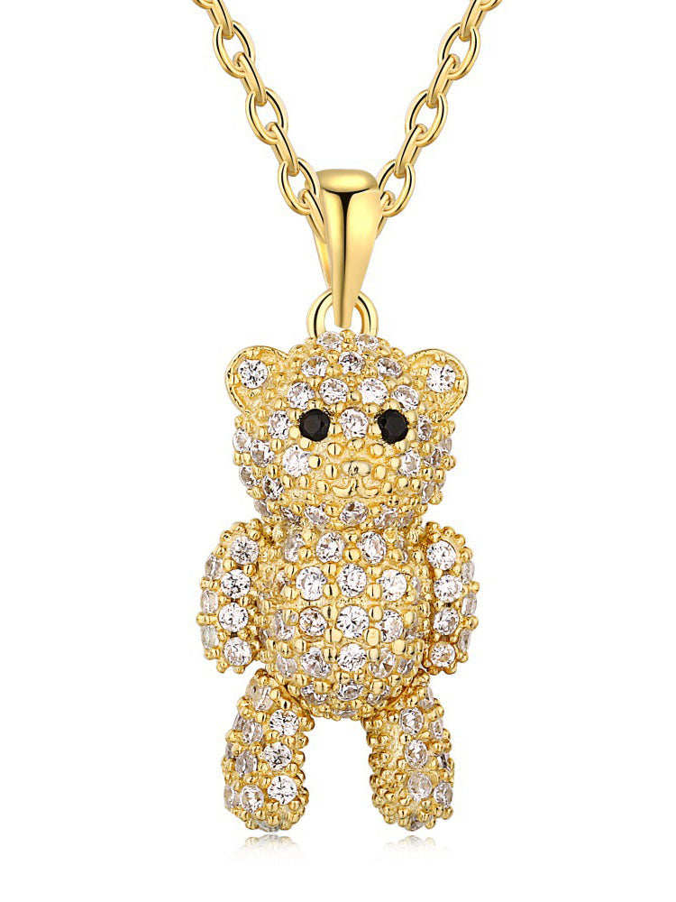 Crystal Bear Necklace