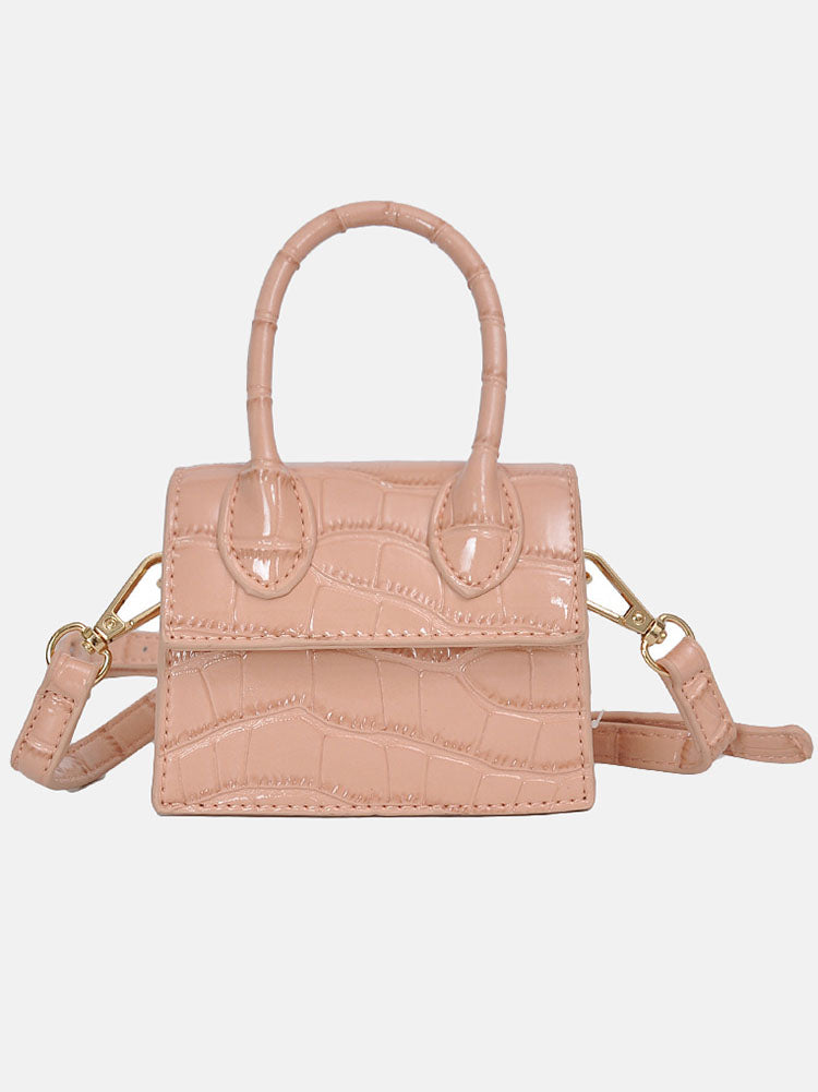 Flap Solid Textured Bag