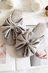 Velvet Bow Slipper