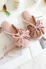 Velvet Bow Slipper