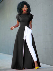 High Split Solid Maxi Dresses