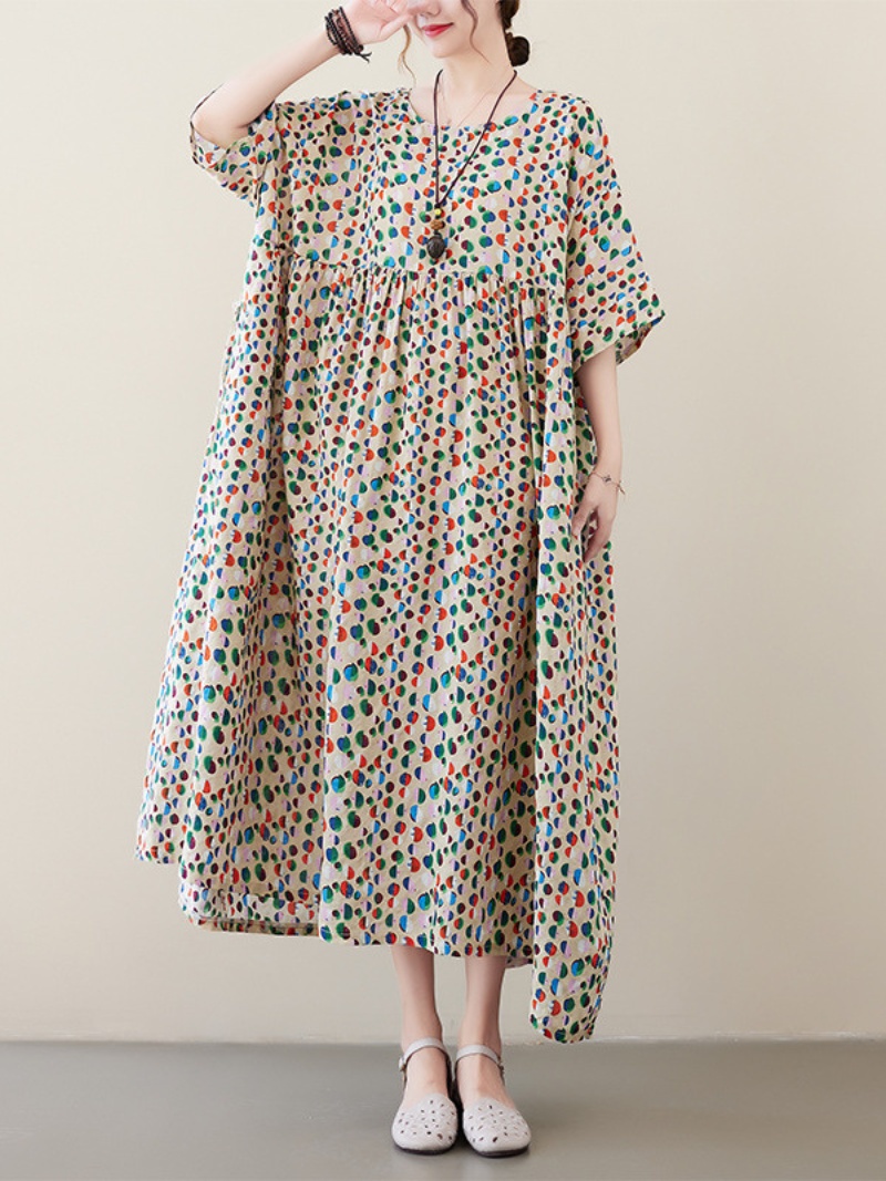 Womens Casual Summer Fashion Floral Smock Dresses