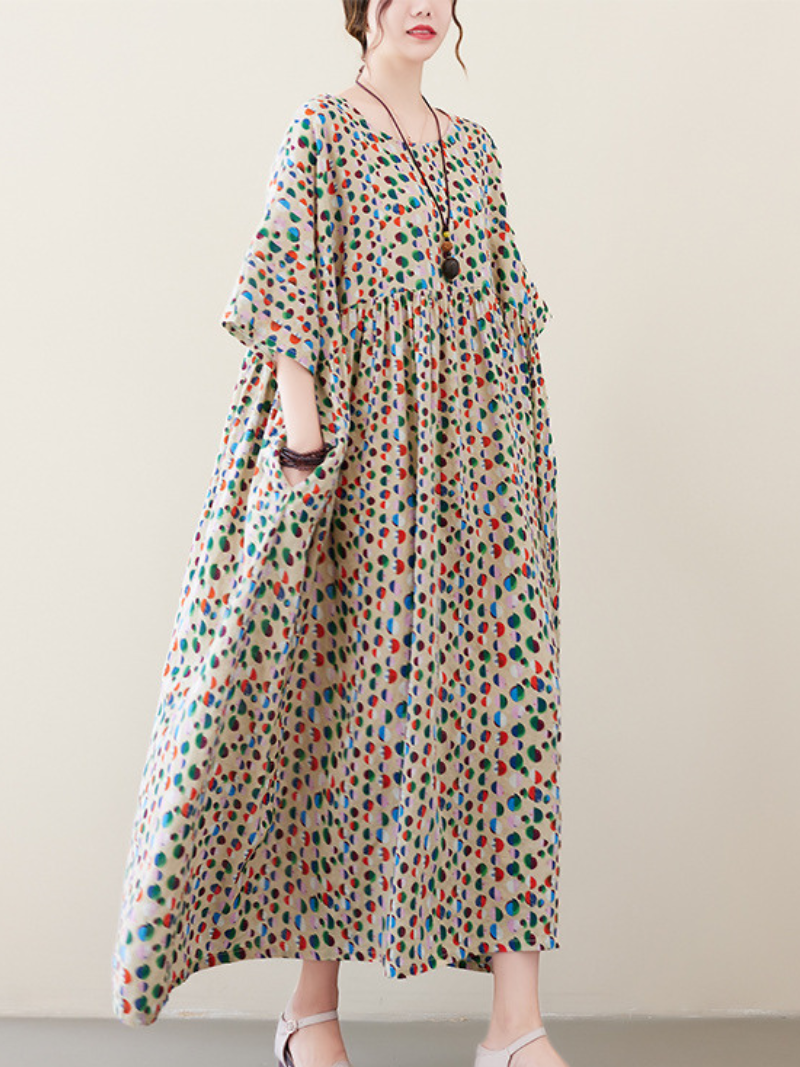 Womens Casual Summer Fashion Floral Smock Dresses