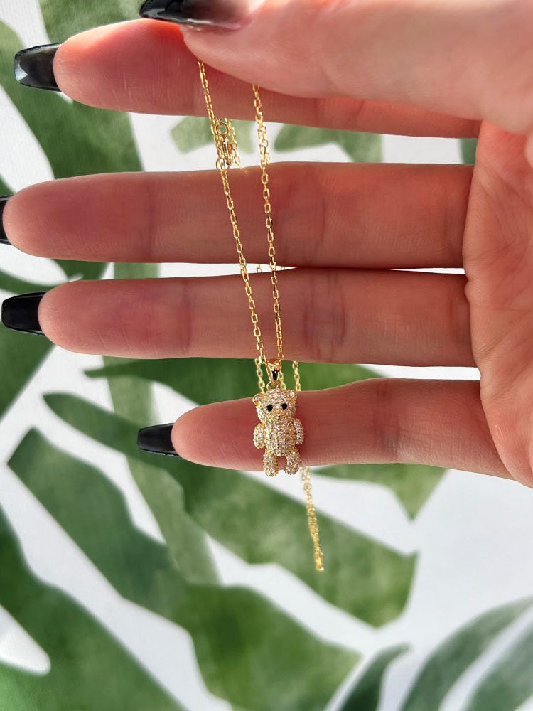 Crystal Bear Necklace