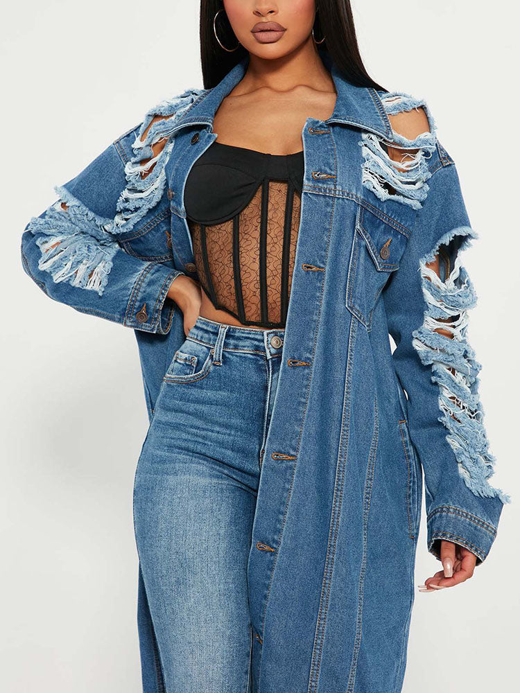 Distressed Denim Jacket