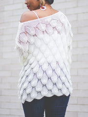 Hollow One Shoulder Sweater
