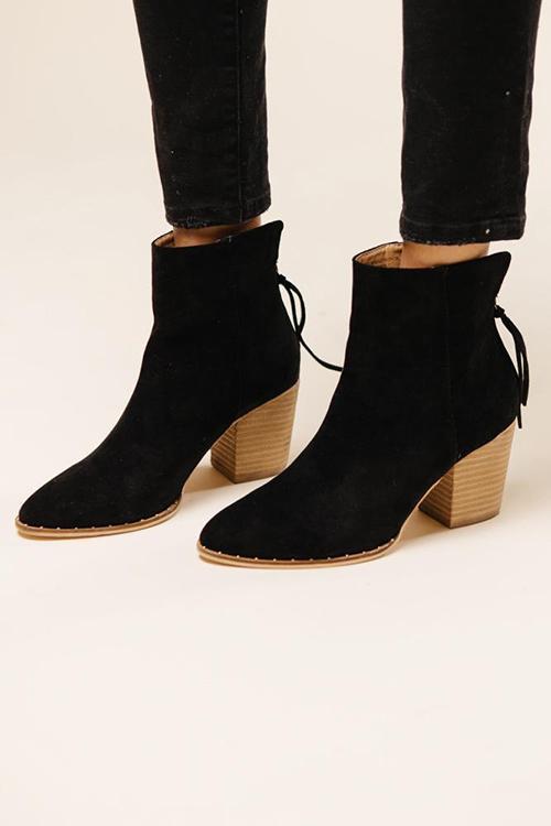 Suede Zipper Ankle Boots