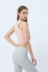 Color Block Ruched Tank Top