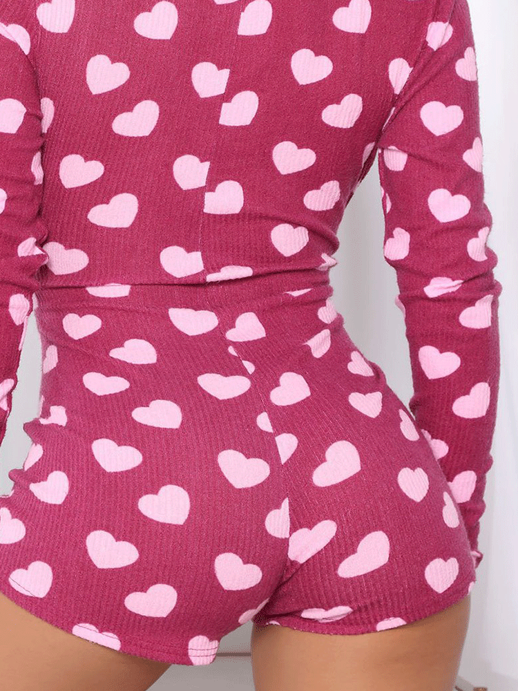 V Neck Button Bodycon Jumpsuit