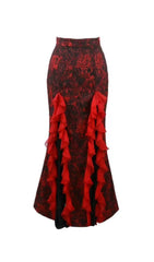 GOTHIC JACQUARD CHIFFON TAIL SKIRT