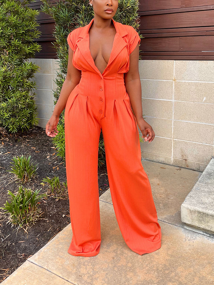 Cut Out Back Jumpsuit