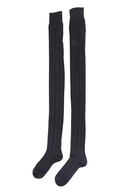 Fish Bone Over Knee High Stocking