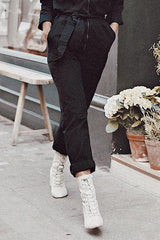 Square Toe Mid Heels Lace Up Boots