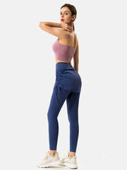 Ruched Stacked Pants Skirt