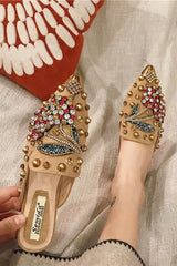 Rhinestone Pointed Slipper