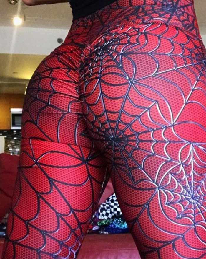 Spider Web Print Active Legging