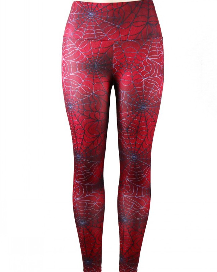 Spider Web Print Active Legging