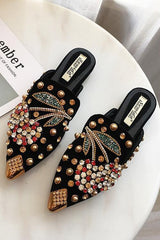 Rhinestone Pointed Slipper