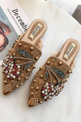 Rhinestone Pointed Slipper