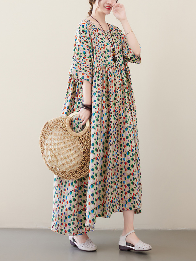 Womens Casual Summer Fashion Floral Smock Dresses