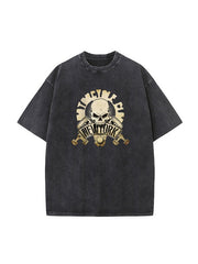 Street Skull Medal Oversized Tees