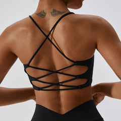 Backless Crisscross Workout Bra