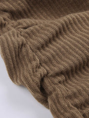 Cross Over Ribbed Long Sleeve Mini Dresses