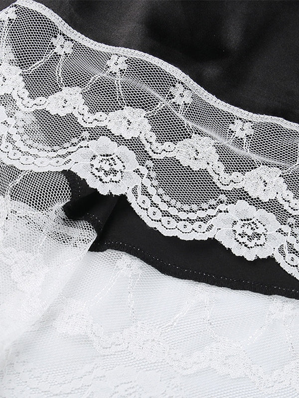 Convertible Lace Paneled Corset Mini Dresses
