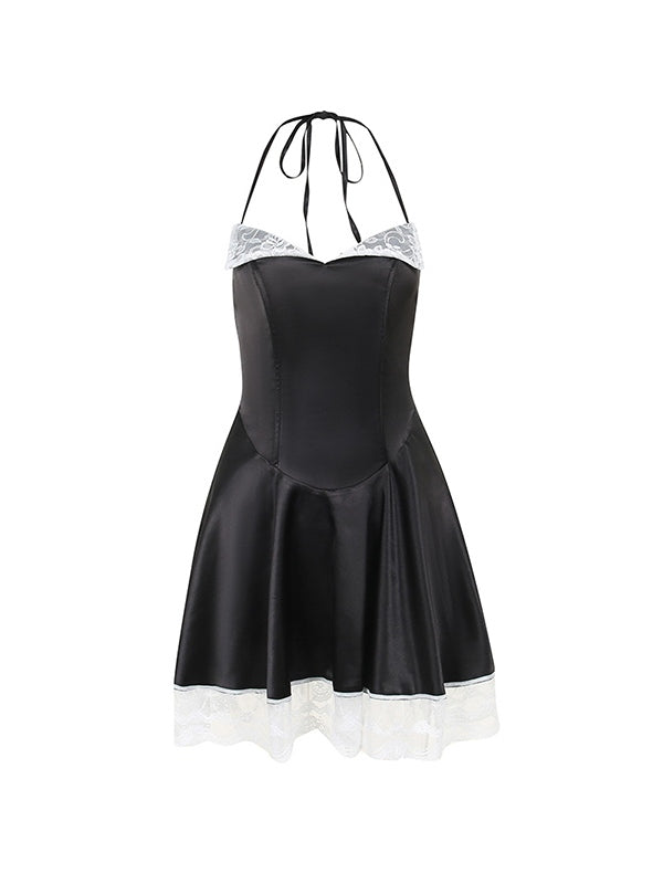 Convertible Lace Paneled Corset Mini Dresses
