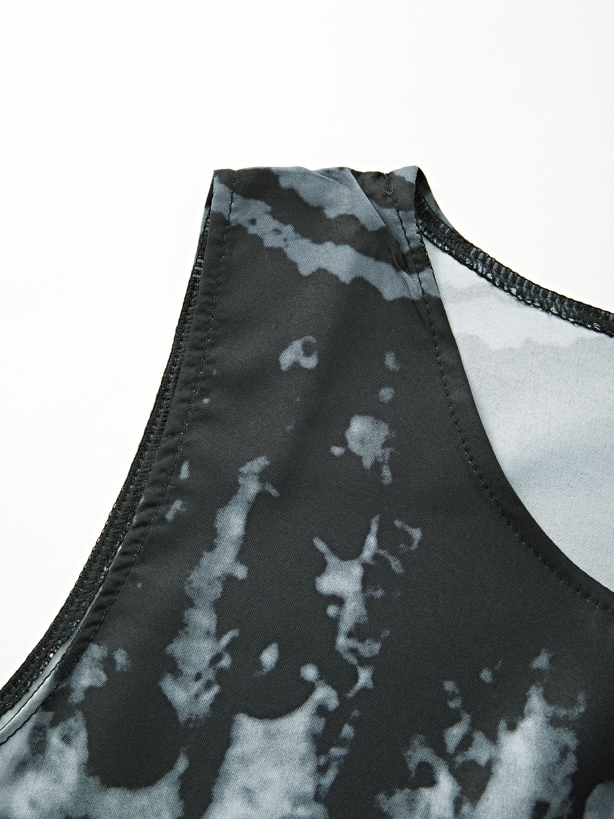 Splash Skull Sleeveless Mini Dresses