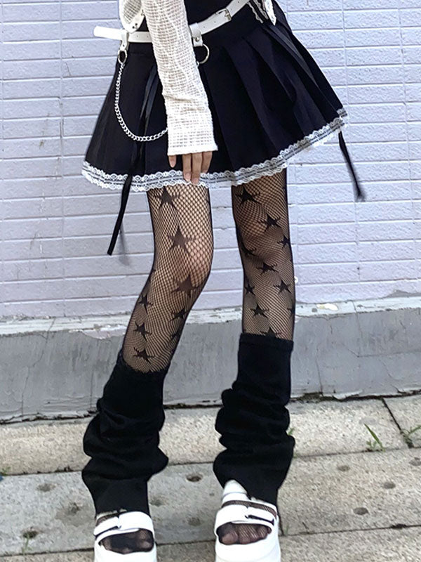 Star Pattern Fishnet Tights