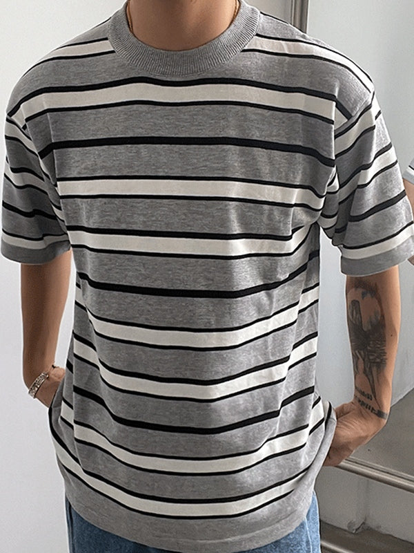 Men's Retro Striped Short Sleeve Tee