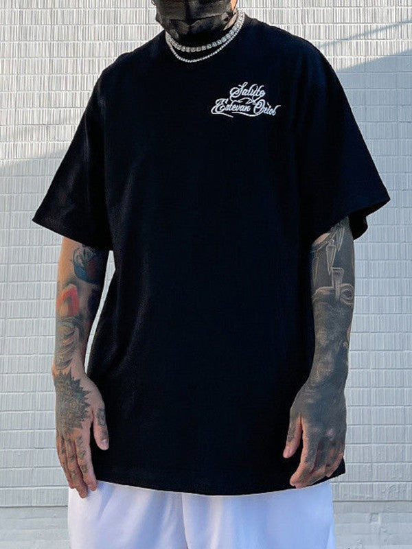 Men's Punk Hand Graphic Short Sleeve Tee