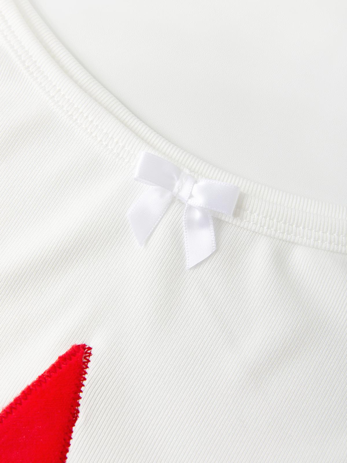 Star Embroidered Rib Cropped Tank Top