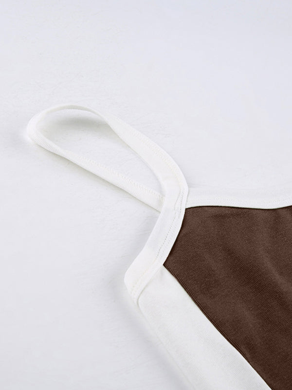 Contrast Trim Vintage Crop Cami Top
