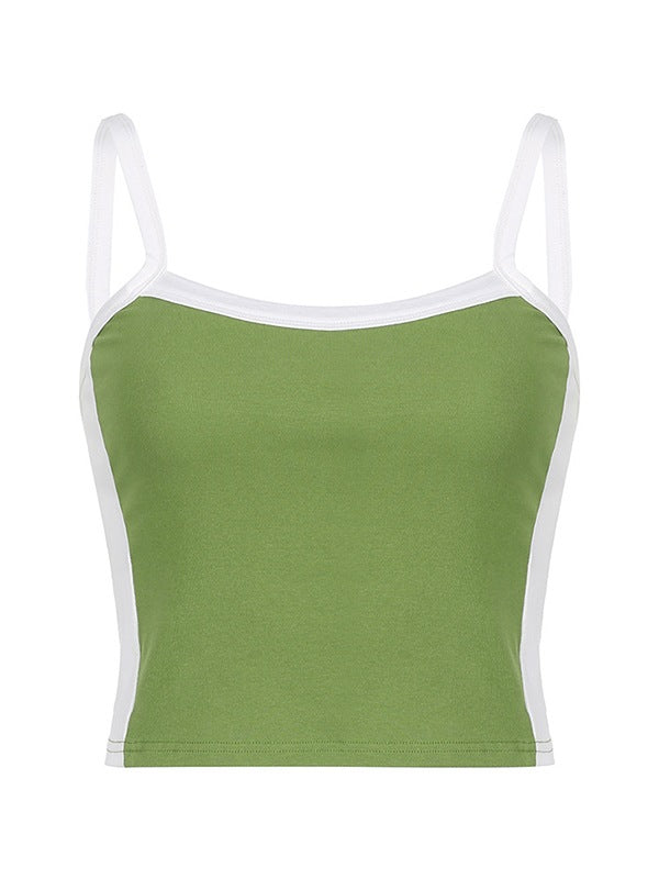 Contrast Trim Vintage Crop Cami Top