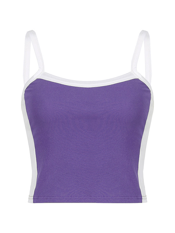 Contrast Trim Vintage Crop Cami Top