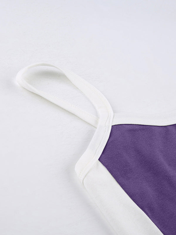 Contrast Trim Vintage Crop Cami Top