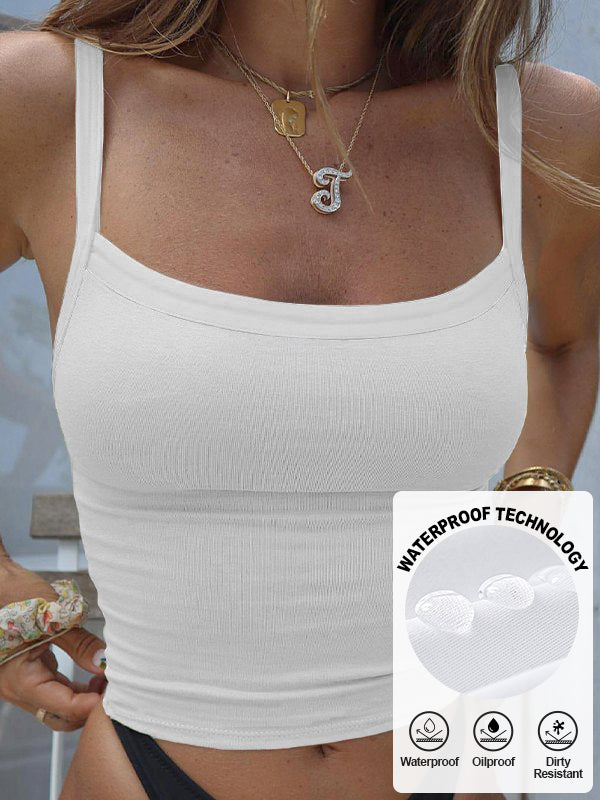 Contrast Trim Vintage Crop Cami Top