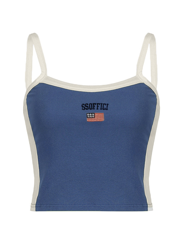 Contrast Trim Vintage Crop Cami Top