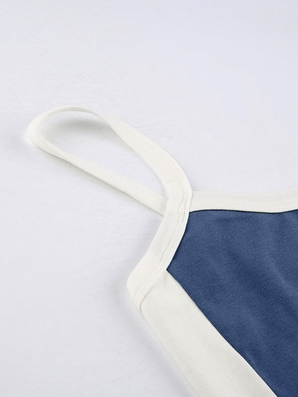 Contrast Trim Vintage Crop Cami Top