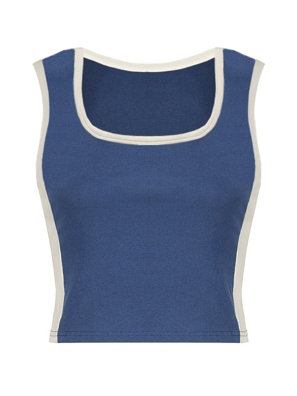 Contrast Trim Vintage Crop Cami Top